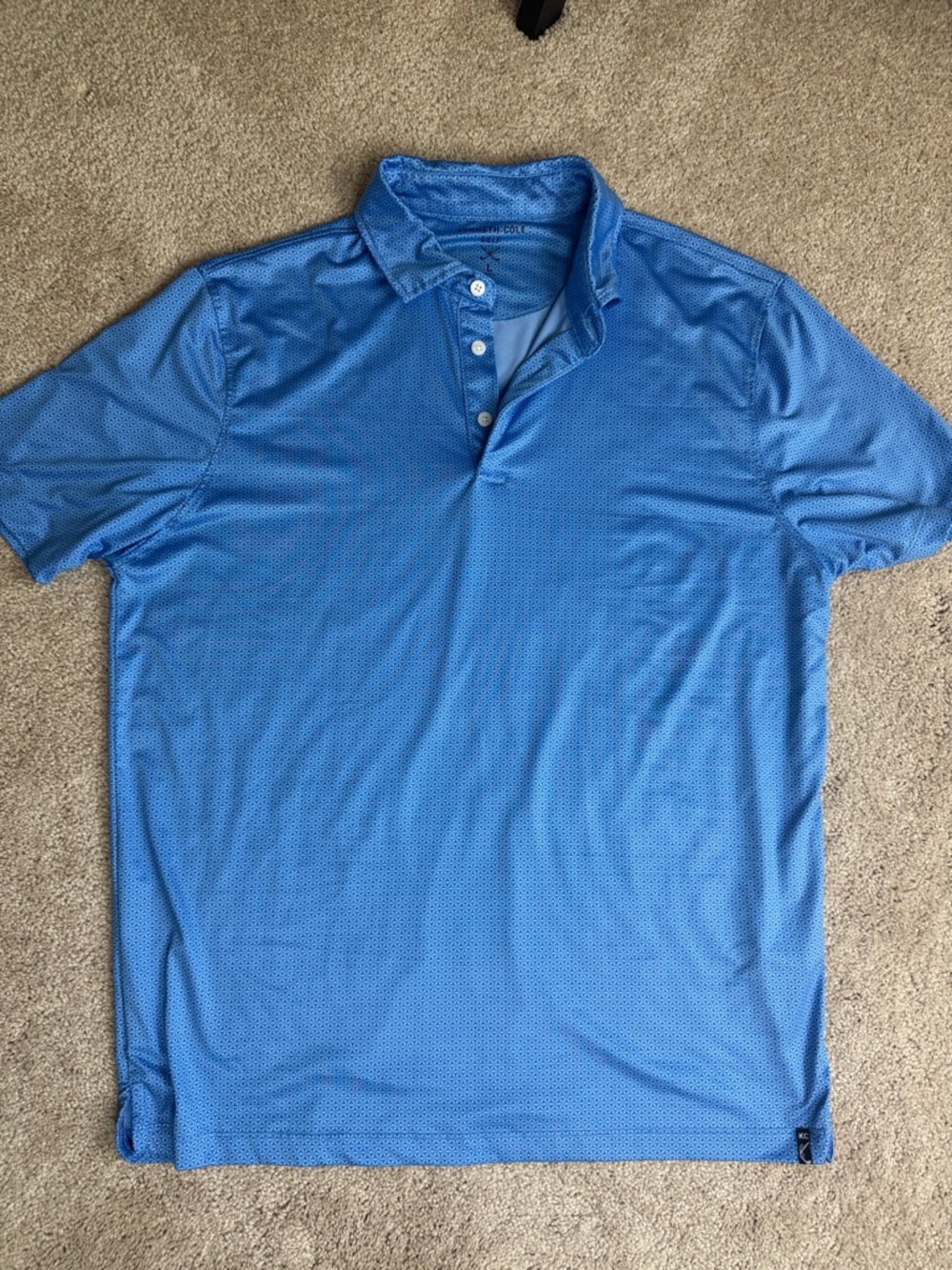 Kenneth Cole Golf Men's Blue Performance Polo Shirt